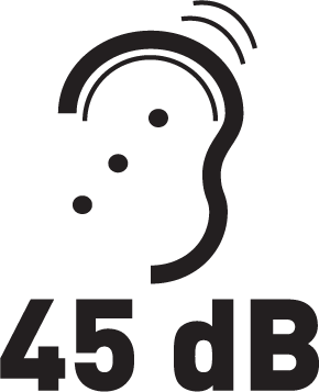 Hlučnosť 45 dB