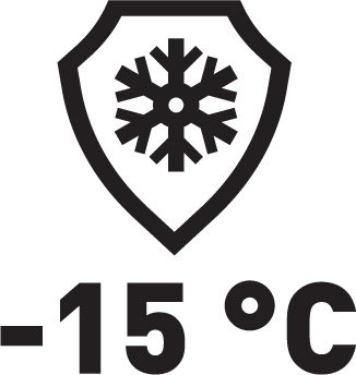 Frost Protection - inovatívne technológie FrostProtection umožnuje správne fungovanie spotrebiča až do -15 °C okolitej teploty, napríklad celoročnú prevádzku v garáži alebo na chalupe.