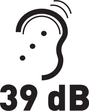 Hlučnosť 39 dB
